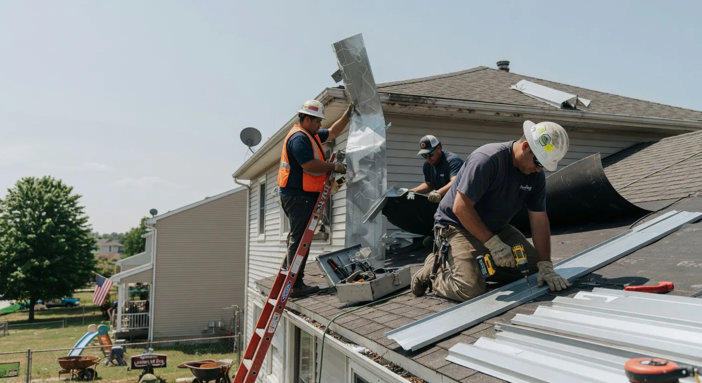 Storm Damage Metal Roof Repair in University Heights, IA